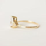 Cluster Engagement Ring Featuring 1.33 CT Pear Moissanite 7