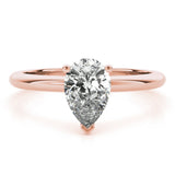 2.5 CT Pear Shaped Moissanite Engagement Ring In Solitaire Design 7