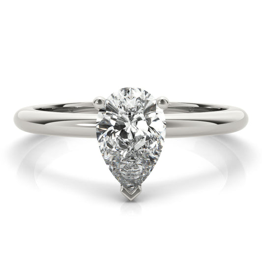 2.5 CT Pear Shaped Moissanite Engagement Ring In Solitaire Design 1