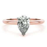 2.5 CT Pear Shaped Moissanite Engagement Ring In Solitaire Design 4