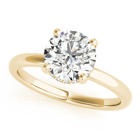 1.50 CT Round Shaped Moissanite Engagement Ring In Hidden Halo 6
