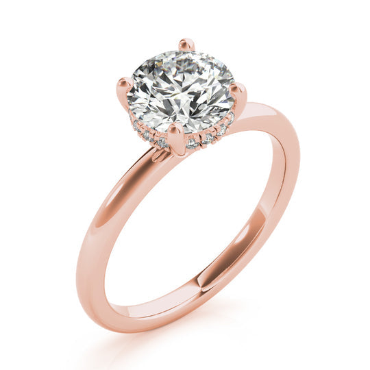 1.50 CT Round Shaped Moissanite Engagement Ring In Hidden Halo 8