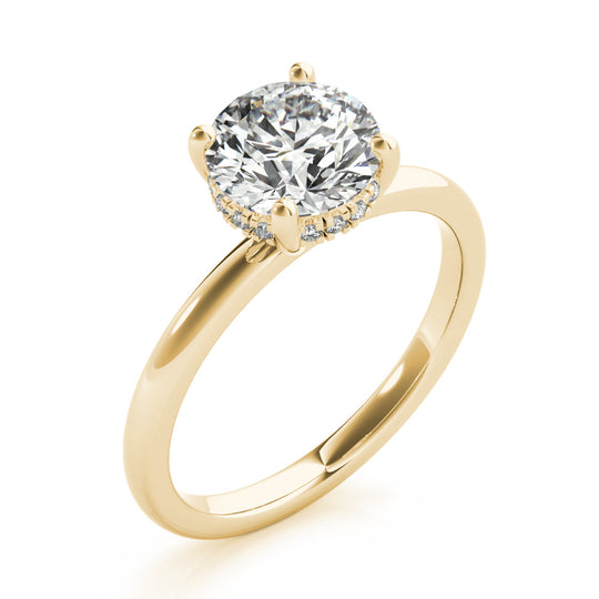 1.50 CT Round Shaped Moissanite Engagement Ring In Hidden Halo 5