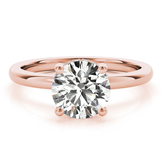 1.50 CT Round Shaped Moissanite Engagement Ring In Hidden Halo 9