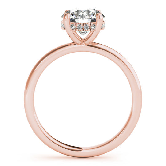 1.50 CT Round Shaped Moissanite Engagement Ring In Hidden Halo 10