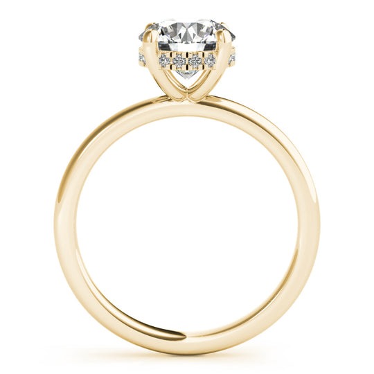 1.50 CT Round Shaped Moissanite Engagement Ring In Hidden Halo 7