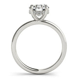 1.50 CT Round Shaped Moissanite Engagement Ring In Hidden Halo 4