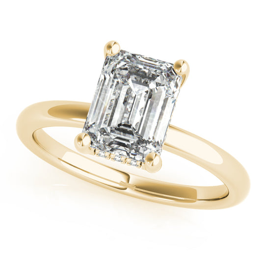 1.75 CT Enerald Shaped Moissanite Engagement Ring In Hidden Halo 7