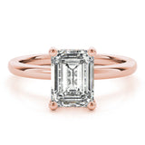 1.75 CT Enerald Shaped Moissanite Engagement Ring In Hidden Halo 9