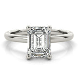 1.75 CT Enerald Shaped Moissanite Engagement Ring In Hidden Halo 1