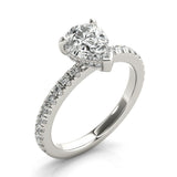 1.0 CT Pear Shaped Moissanite Engagement Ring In Hidden Halo Design 3