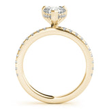 1.0 CT Pear Shaped Moissanite Engagement Ring In Hidden Halo Design 10