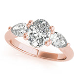 1 CT Oval Shaped Moissanite Engagement Ring In Three Stone Design 10