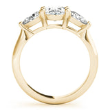 1 CT Oval Shaped Moissanite Engagement Ring In Three Stone Design 8