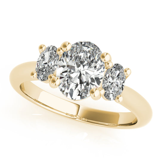 2.0 CT Oval Shaped Moissanite Engagement Ring In Three Stone 9