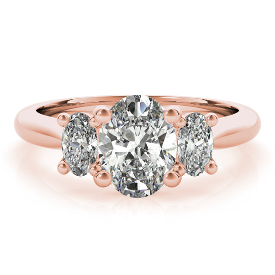 2.0 CT Oval Shaped Moissanite Engagement Ring In Three Stone 12
