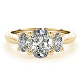 2.0 CT Oval Shaped Moissanite Engagement Ring In Three Stone 5
