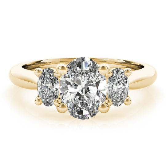 2.0 CT Oval Shaped Moissanite Engagement Ring In Three Stone 5