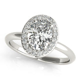 1.50 CT Oval Shaped Moissanite Engagement Ring In Halo Design 2