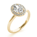 1.50 CT Oval Shaped Moissanite Engagement Ring In Halo Design 9