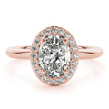1.50 CT Oval Shaped Moissanite Engagement Ring In Halo Design 12