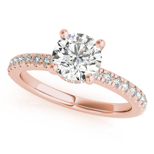 1.50 CT Round Shaped Moissanite Engagement Ring In Hidden Halo 5