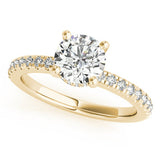 1.50 CT Round Shaped Moissanite Engagement Ring In Hidden Halo 9