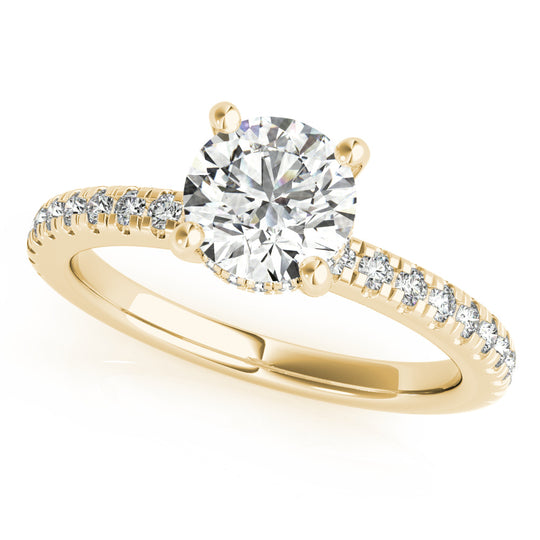 1.50 CT Round Shaped Moissanite Engagement Ring In Hidden Halo 9