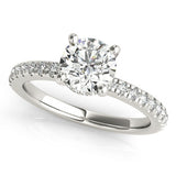 1.50 CT Round Shaped Moissanite Engagement Ring In Hidden Halo 3