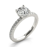 1.50 CT Round Shaped Moissanite Engagement Ring In Hidden Halo 4