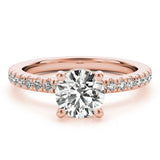1.50 CT Round Shaped Moissanite Engagement Ring In Hidden Halo 7