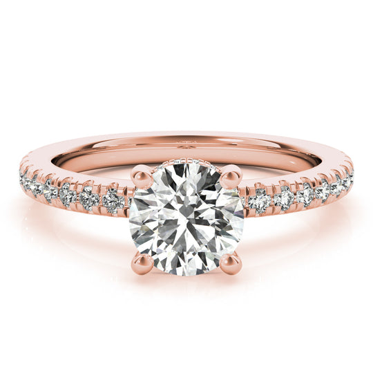 1.50 CT Round Shaped Moissanite Engagement Ring In Hidden Halo 7