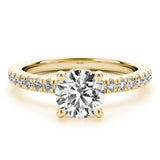 1.50 CT Round Shaped Moissanite Engagement Ring In Hidden Halo 11