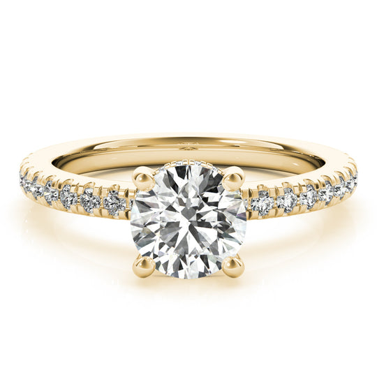 1.50 CT Round Shaped Moissanite Engagement Ring In Hidden Halo 11