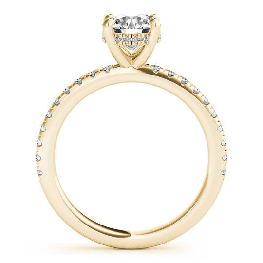1.50 CT Round Shaped Moissanite Engagement Ring In Hidden Halo 12
