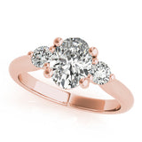 1.0 CT Oval Shaped Moissanite Engagement Ring In Three Stone 10