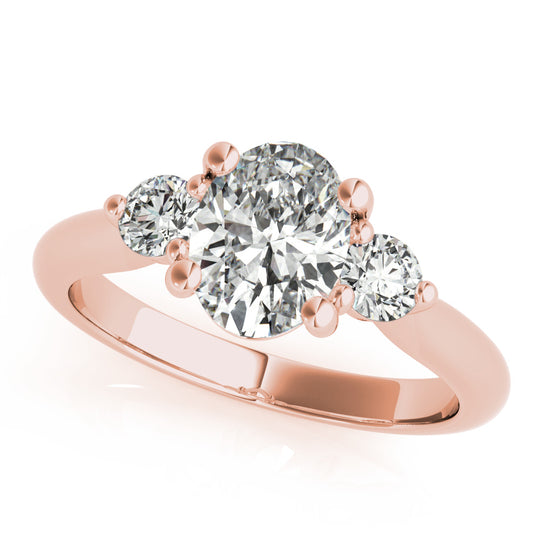 1.0 CT Oval Shaped Moissanite Engagement Ring In Three Stone 10