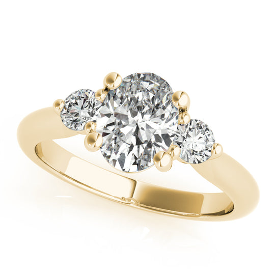 1.0 CT Oval Shaped Moissanite Engagement Ring In Three Stone 8