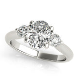 1.0 CT Oval Shaped Moissanite Engagement Ring In Three Stone 2