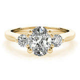 1.0 CT Oval Shaped Moissanite Engagement Ring In Three Stone 5