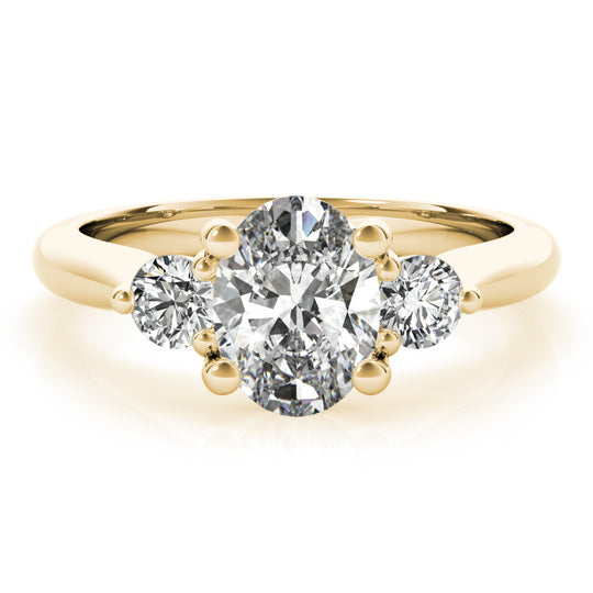 1.0 CT Oval Shaped Moissanite Engagement Ring In Three Stone 5