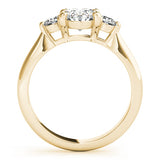 1.0 CT Oval Shaped Moissanite Engagement Ring In Three Stone 7