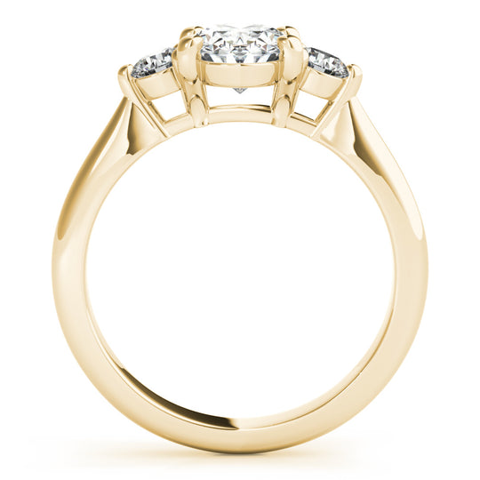 1.0 CT Oval Shaped Moissanite Engagement Ring In Three Stone 7