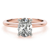 1.20 CT Oval Shaped Moissanite Engagement Ring In Solitaire Design 12