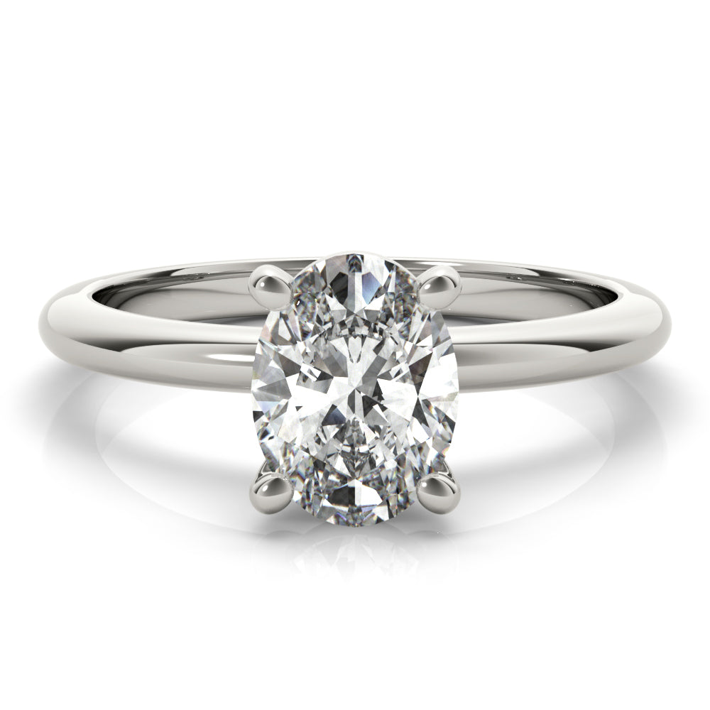 1.20 CT Oval Shaped Moissanite Engagement Ring In Solitaire Design 1