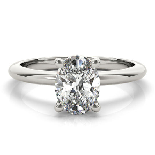 1.20 CT Oval Shaped Moissanite Engagement Ring In Solitaire Design 1