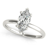 1 CT Marquise Shaped Moissanite Engagement Ring In Hidden Halo Design 5