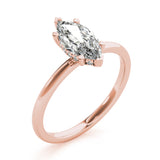 1 CT Marquise Shaped Moissanite Engagement Ring In Hidden Halo Design 10