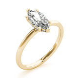 1 CT Marquise Shaped Moissanite Engagement Ring In Hidden Halo Design 3