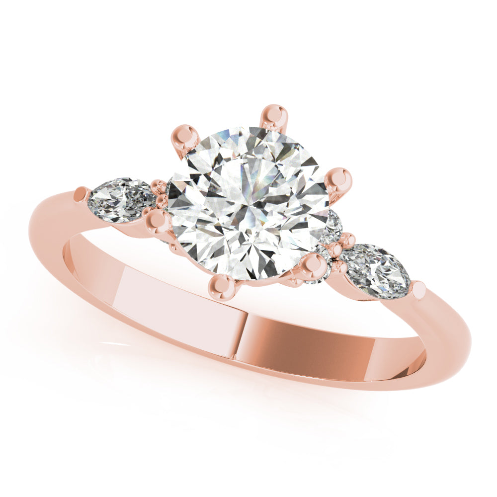 1.20 CT Round Shaped Moissanite Engagement Ring In Three Stone 11